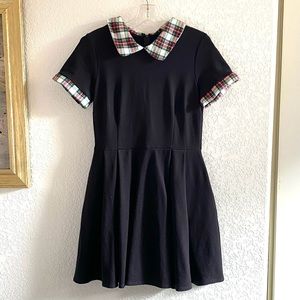 Black with plaid flannel plaid trim